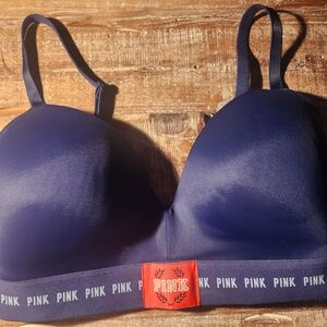 PINK Victoria's Secret Women's Navy Blue Bra
